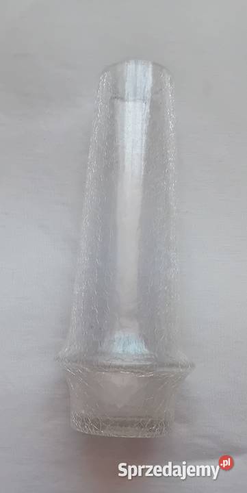 Wazon Crackle Glass huta Ingrid Glas lata 70e wielkopolskie Koźminek
