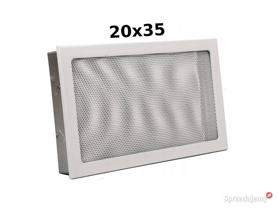 OKAZJA KRATKA WENTYLACYJNA BIAŁA 20x35 KOMINKOWA Skawina