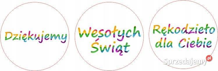 Zestaw naklejek Dziękujemy Rękodzieło 3x30 20 mm Kamionna