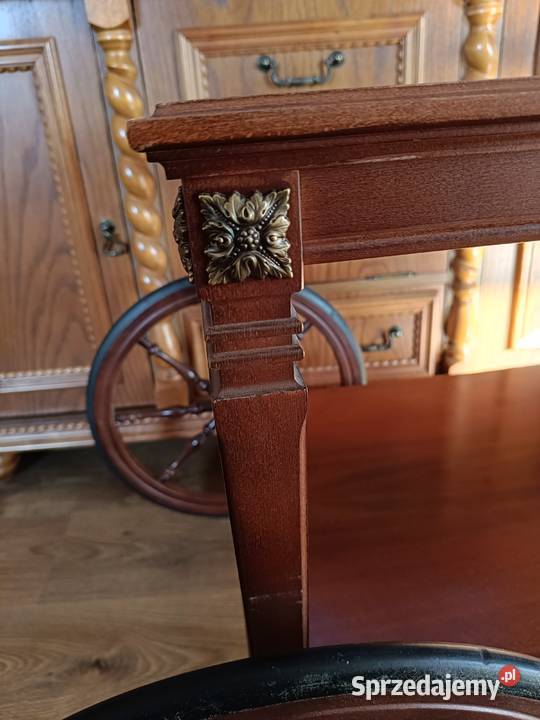 Stary barek na kółkach z grubym dymionym szkłem Dom i Ogród Lipno