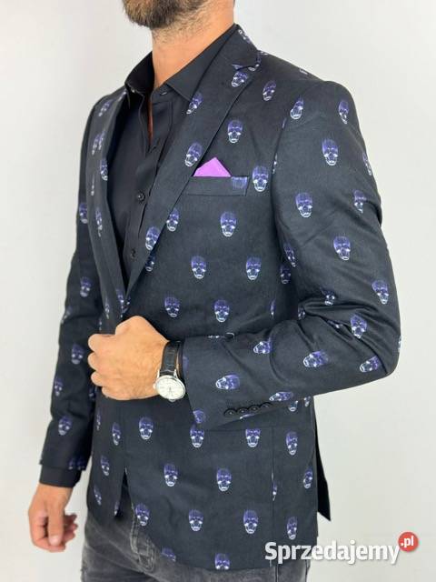 GIOVANNI PERA Marynarka męska D631 czarna w Ostrów Wielkopolski