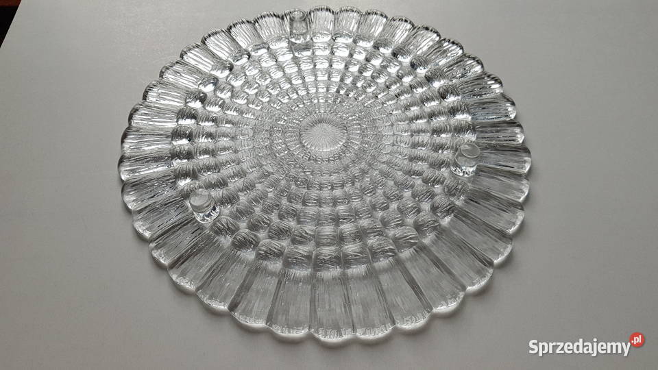 Patera Cora na 3 nóżkach Ząbkowice szkło PRL