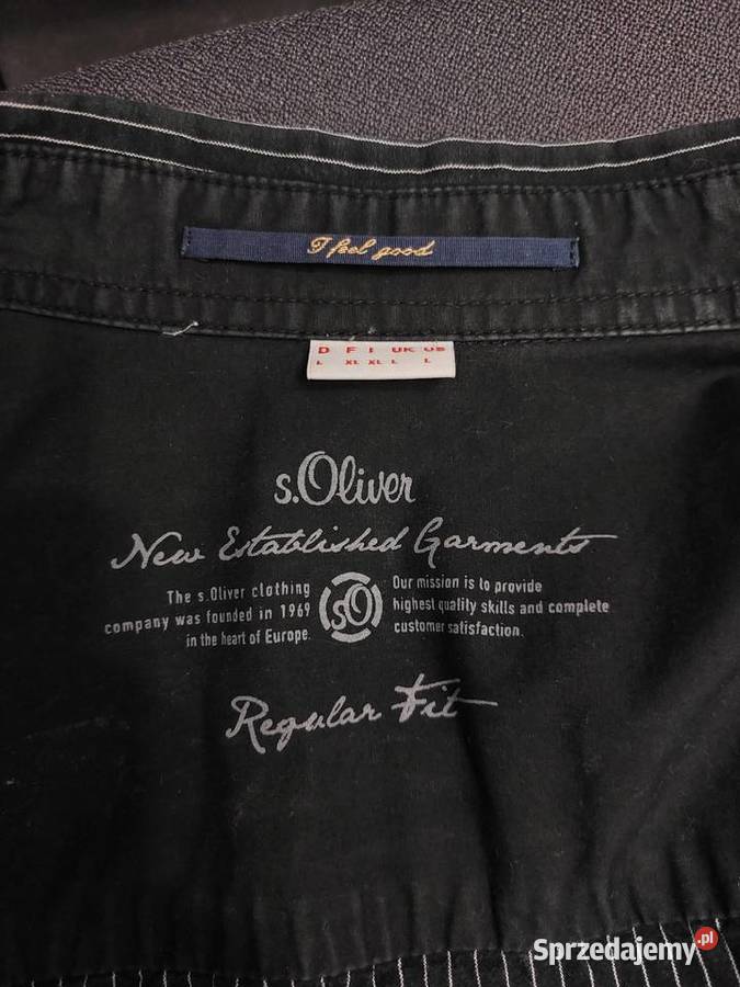 Koszula ciemnoszara w paski pionowe Rozmiar L Moda i Styl Kraków