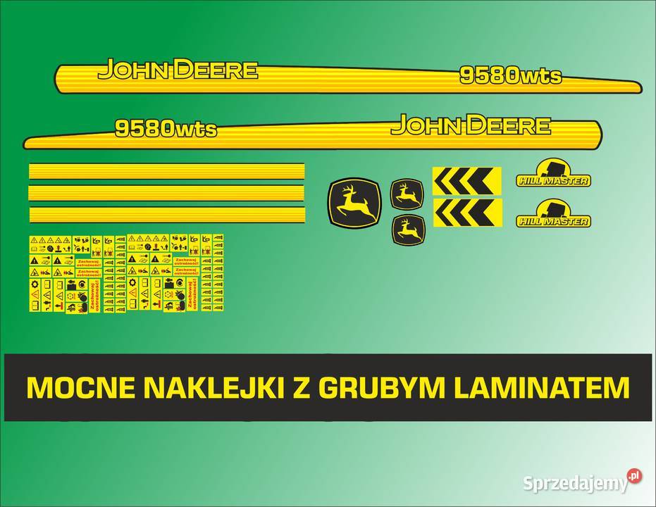 Naklejki John Deere 9580wts zamienniki Bydgoszcz