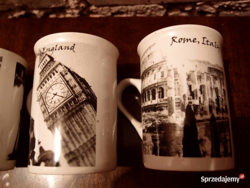 Kubki 3 stolice Europejskie Paryż Rzym Londyn
