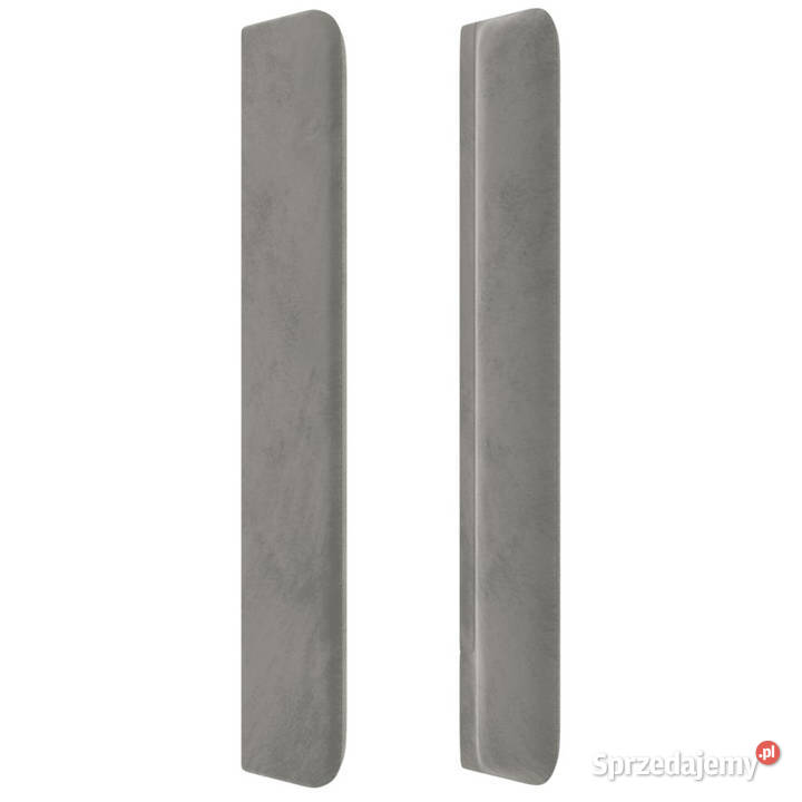 Zagłówek uszak jasnoszary 203x16x118128 aksamit