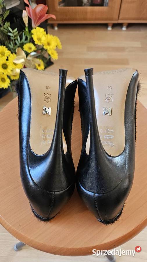 Szpilki Kazar 38 całe ze skóry z podeszwami Szczecin