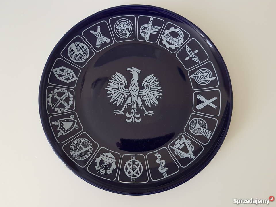 Talerz okazjonalny wojskowy orzeł Pruszków PRL Pozostałe Warszawa