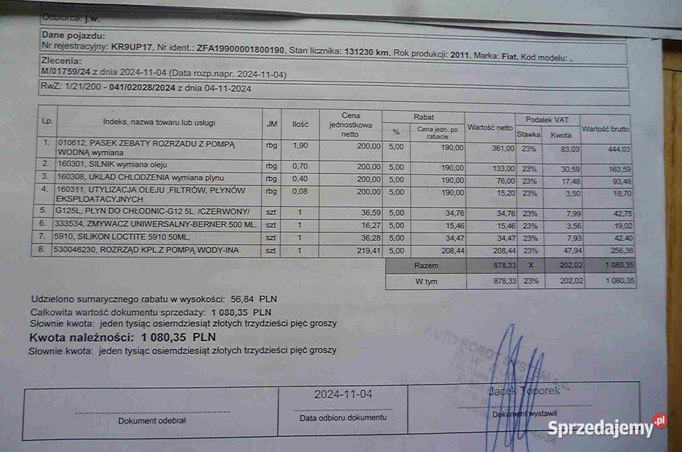 FIAT PUNTO EVO 12 69 KONI małopolskie Kraków sprzedam