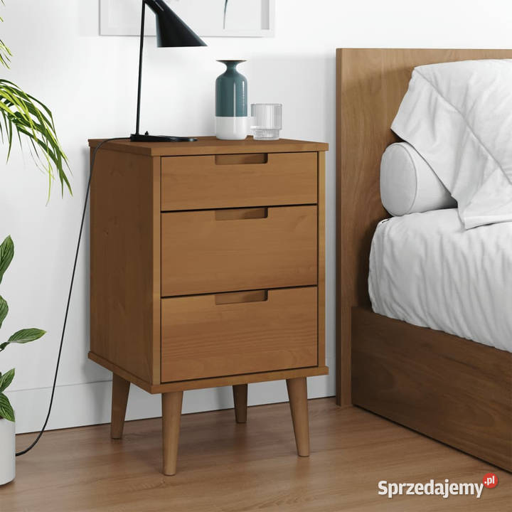 Szafka nocna MOLDE brązowa 40x35x65 lite drewno sprzedam
