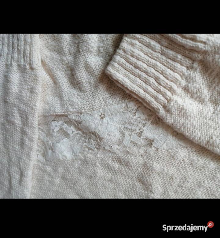 100 BAWEŁNA sweter sweterek Jessica CA Wstawki Leszno sprzedam