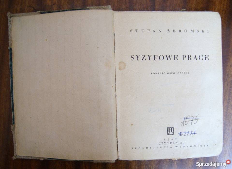 Stefan Żeromski Syzyfowe prace 1947 Parczew