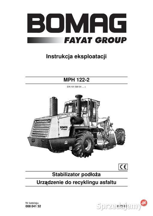 BOMAG MPH1222 Stabilizator gruntu DTR Instrukcja Kraków