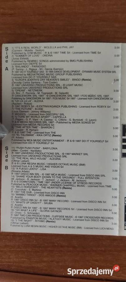 Unikat włoski składak Hit Mania Dance Estate 97