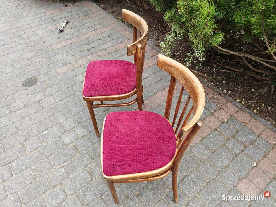 Vintage krzesła drewniane wielkopolskie Osiniec sprzedam