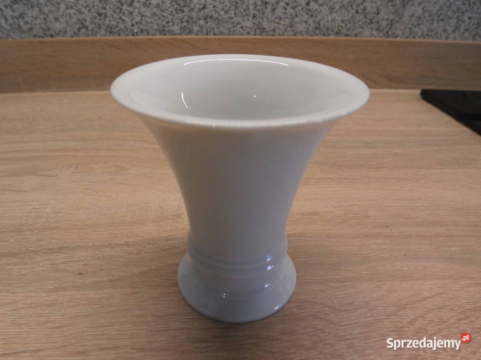Wazon porcelanowy Frstenberg biały szkliwiony Porcelana i szkło Raszków