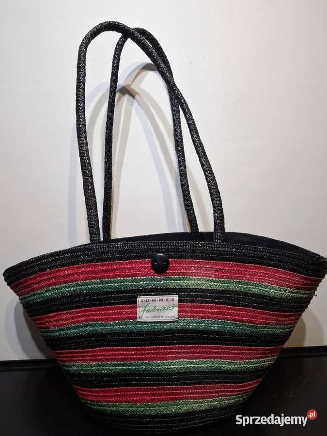 Duża torba plażowa targowa pleciona Torby, plecaki i walizki małopolskie Kraków