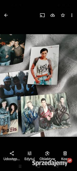 Grupy muzyczne zestaw kart autografy różne Choszczno