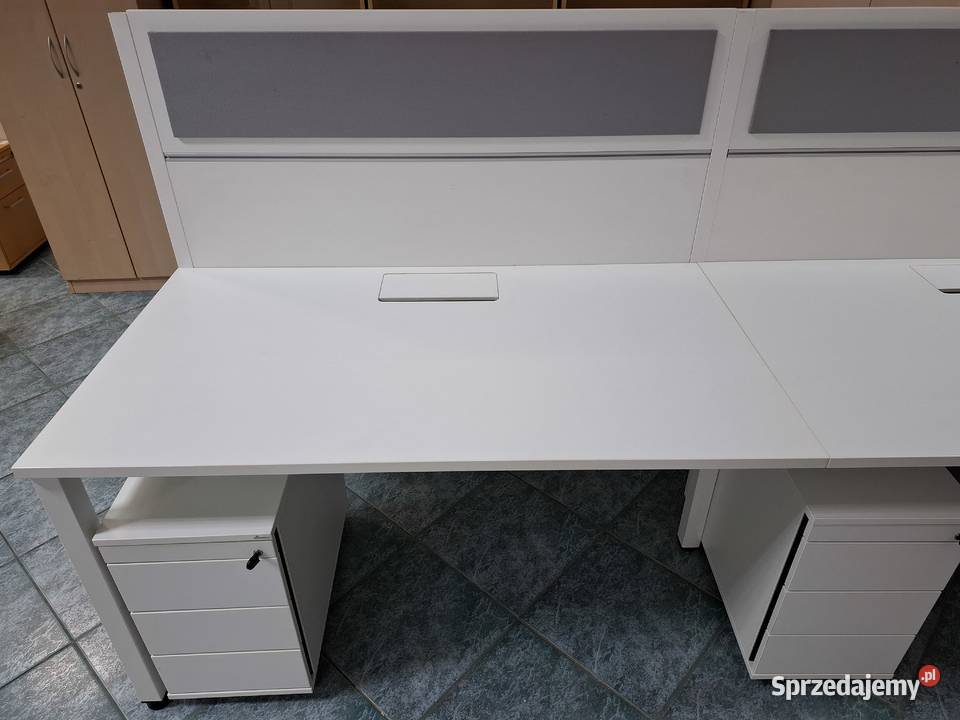 Biurko bench Maro 6 stanowiskowe białe duża Biuro Poznań sprzedam