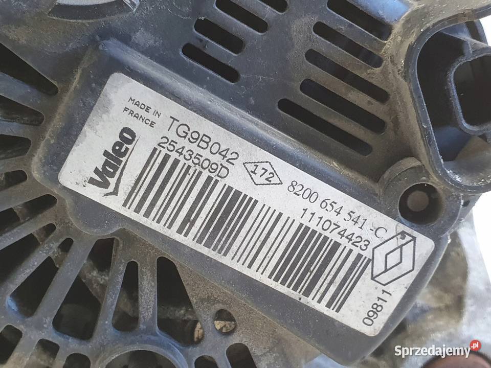 Renault Clio III 12 16V ALTERNATOR 8200654541C osobowe Janów
