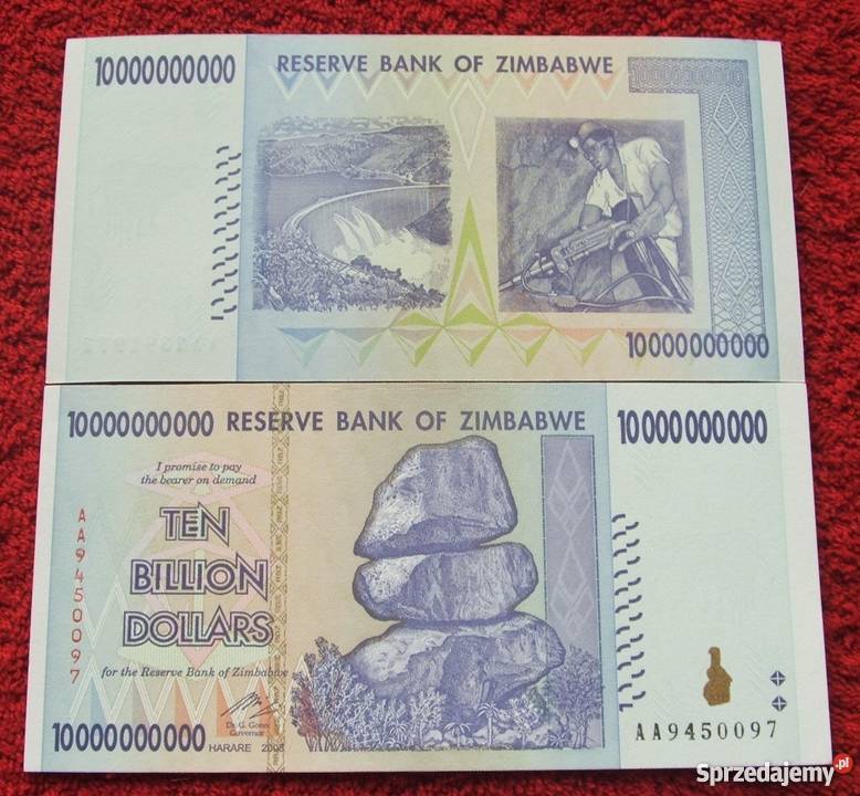 ZIMBABWE 10 BILIONÓW DOLARÓW Kolekcjonerski Numizmatyka