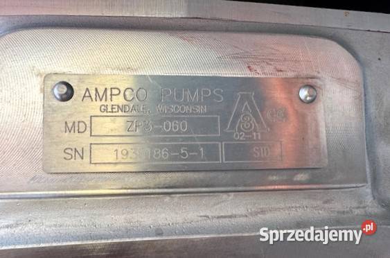 Pompa krzywkowa spożywcza AMPCO ZP3060 Błonie