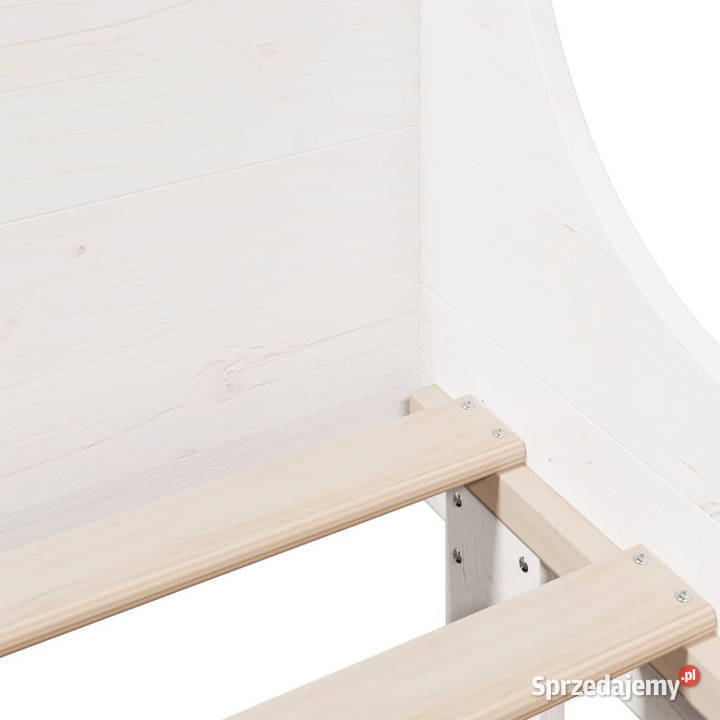 Rama łóżka bez materaca biała lite drewno 78cm mazowieckie Warszawa