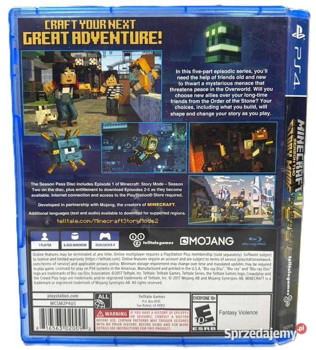 Gra 4 Minecraft Seson Two Story Mode Elbląg