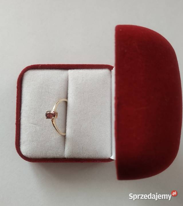 Pierścionek ze złota z różowym turmalinem Safira Gostynin