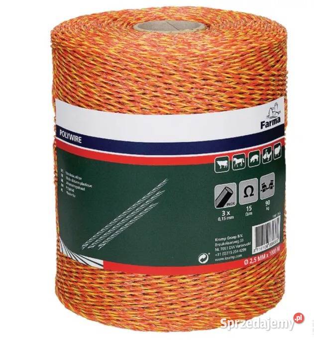 Plecionka 1000 m 3x016ss Przewodniki do ogrodzeń Drzonek