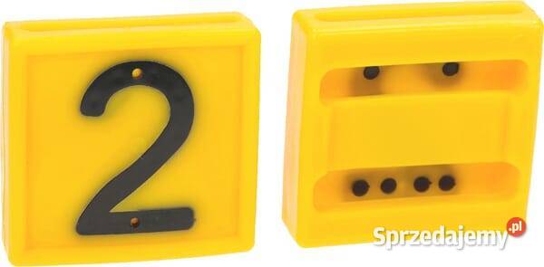 Cyfra do obroży 2 żółta 45x45mm 306002FA małopolskie Kamionna