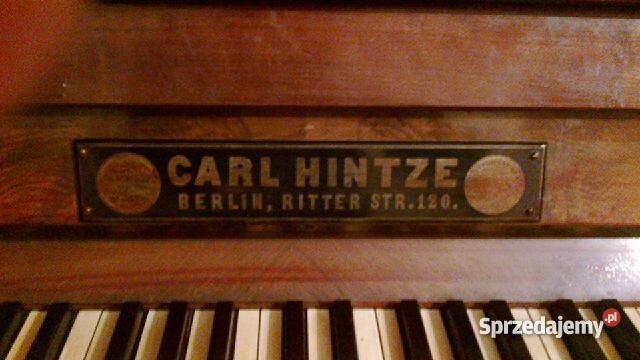 Pianino Carl Hintze ponad 100 letnie zachodniopomorskie Barlinek