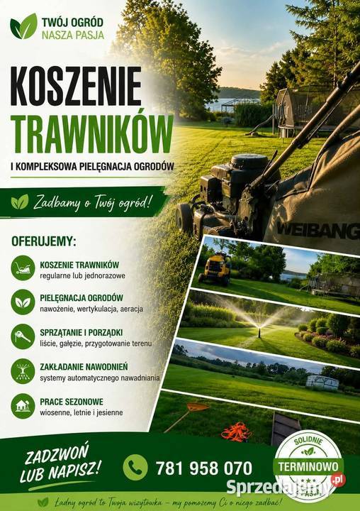 Usługi koszenia trawników warmińsko-mazurskie Mrągowo
