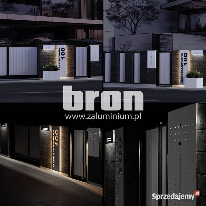 Bron Nowoczesne ogrodzenia aluminiowe B07AL Warszawa
