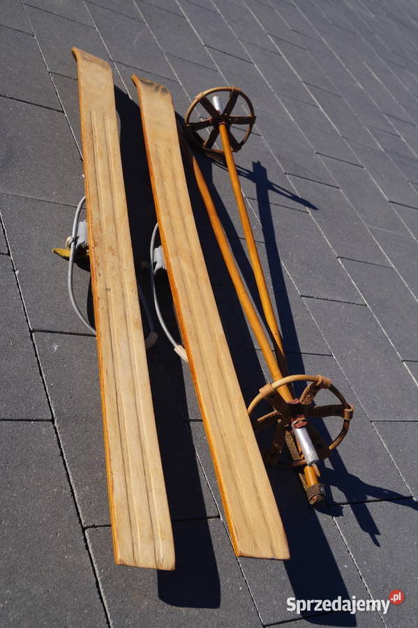 Stare narty dziecięce 100 kijki