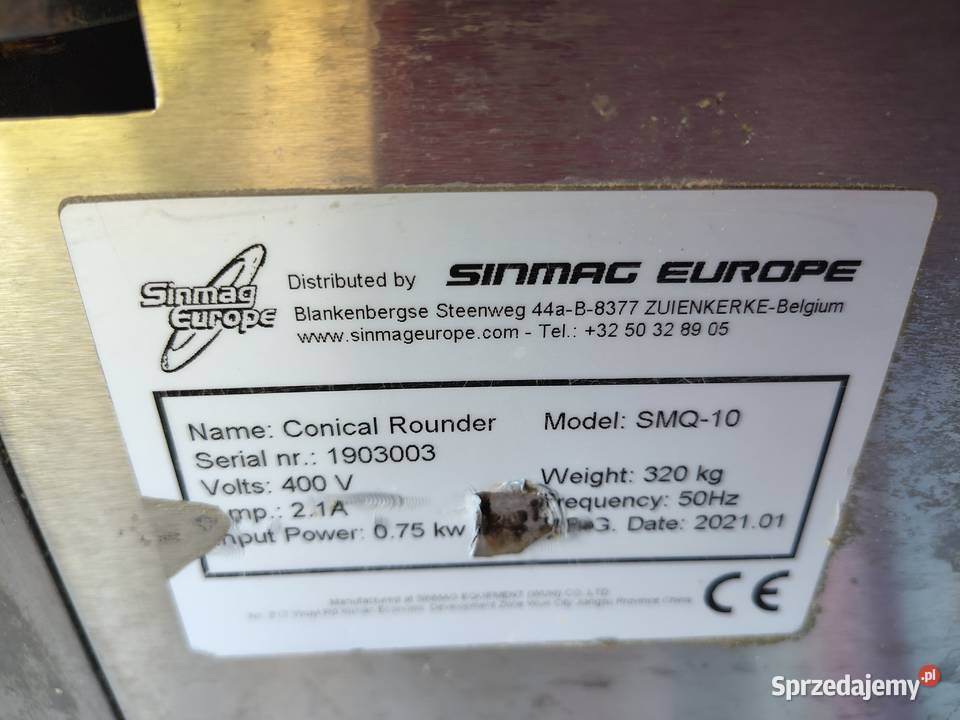 Stożkowa zaokrąglarka do ciasta SINMAG SMQ10 Łódź sprzedam