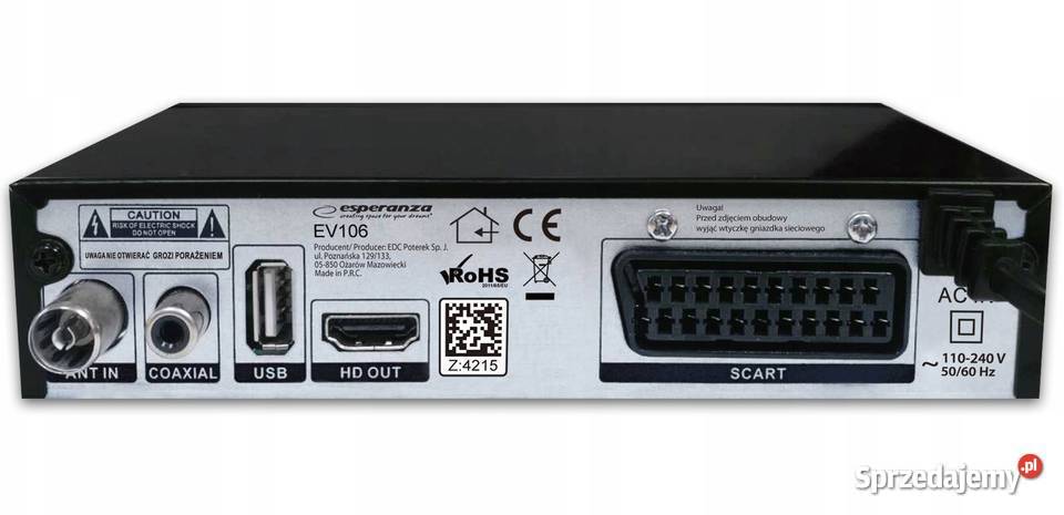 Dekoder DVBT2 HEVC Nowy gwarancja z wysyłką w Tunery