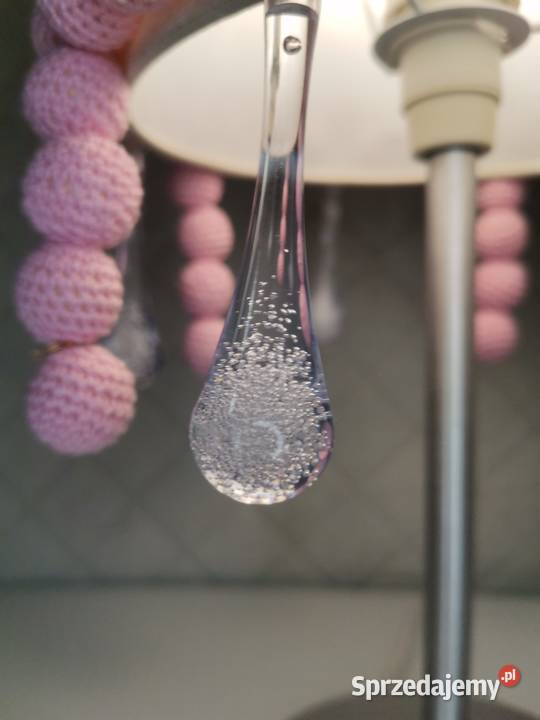 Lampa stołowa wełniane kuleczki RÓŻ wielkopolskie Trzcianka