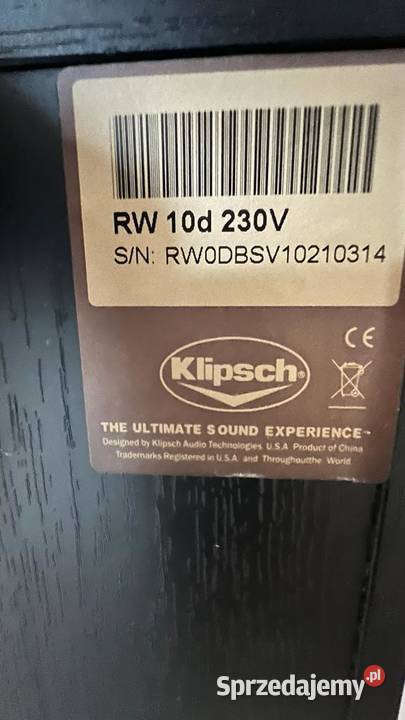 Sybwoofer Klipsch Reference RW 10d Elektronika Tarnowskie Góry