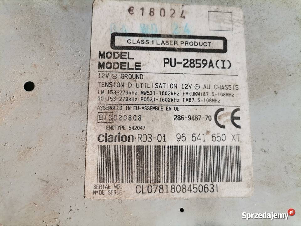 Radio Fabryczne CD Citroen Picasso Pozostałe