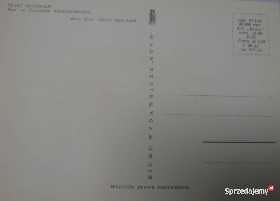 Kartki projektu Alojzego Balcerzaka z 1965 r Kraków