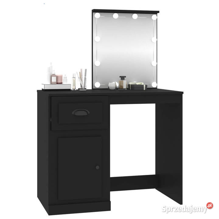 Toaletka z LED czarna 90x50x1325 materiał Warszawa sprzedam