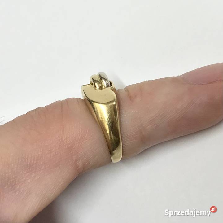 Złoty PIERŚCIONEK 14K ORYGINALNY wzór r9 mazowieckie Warszawa