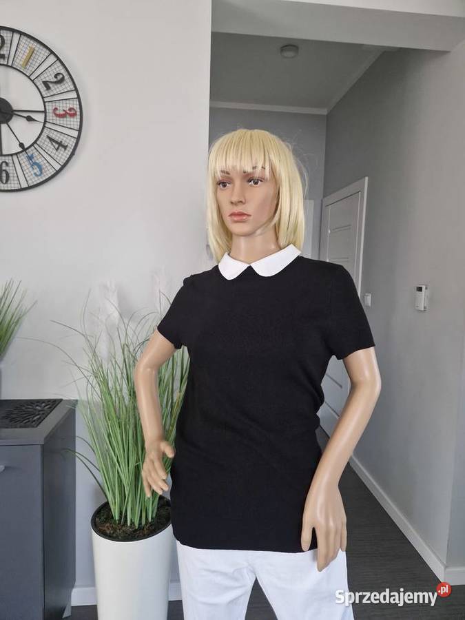Bluzka sweterek z białym kołnierzykiem Nowogard sprzedam