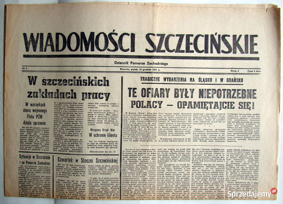 Wiadomości Szczecińskie - Nr 5 - 18 grudnia 1981