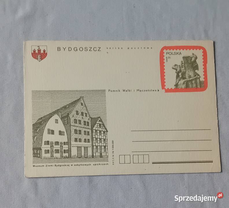 Pocztówka Bydgoszcz Muzeum Ziemi Bydgoskiej Pocztówki i karty telefoniczne Koźminek sprzedam