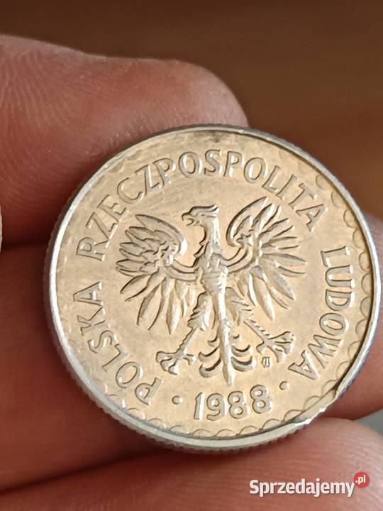 Sprzedam monetę 1 zloty 1988 odkrój blachy lubelskie Chełm