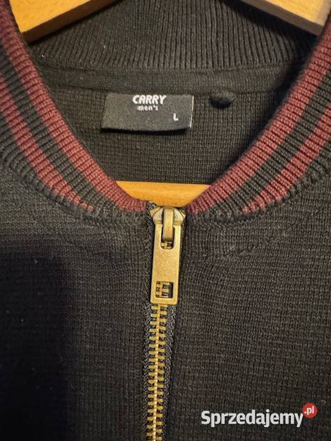 Sweter męski L Carry na zamek z bawełny czarny z Swetry i golfy Częstochowa