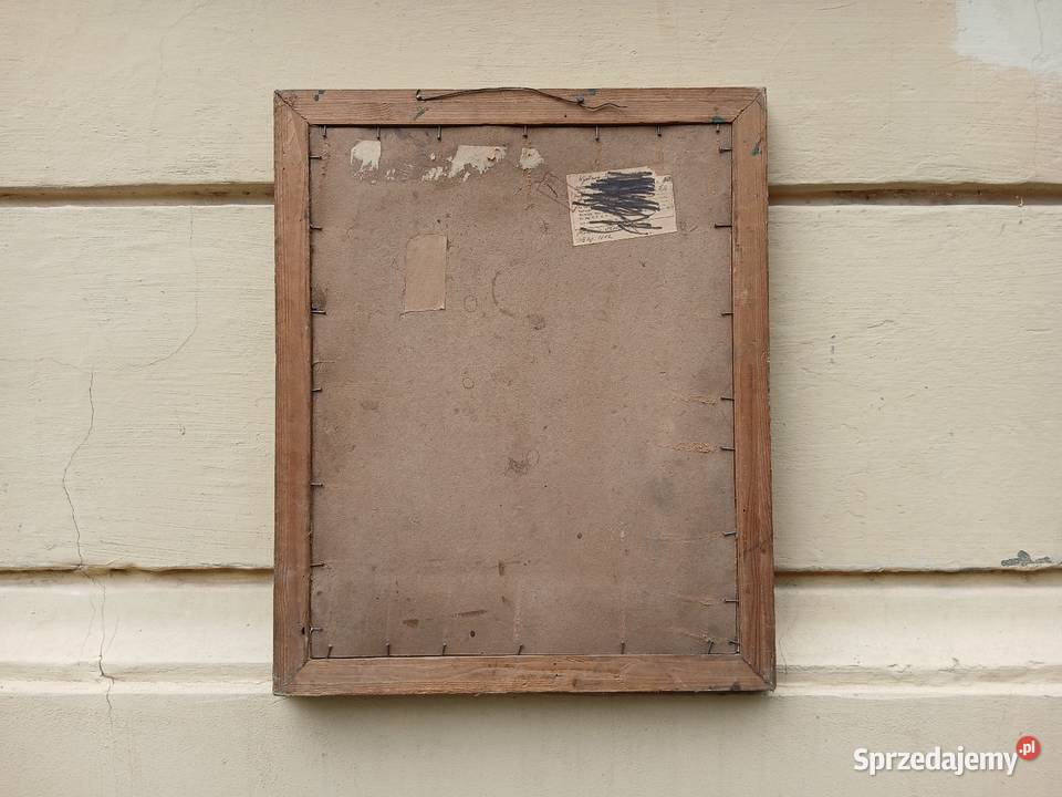 Stary obraz Sława Mldner Wygrzywalska drzewa las Warszawa
