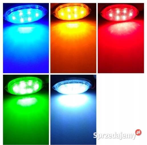 LAMPA HERMETYCZNA 6xLED SMD 1224V RÓŻNE KOLORY Wieliczka